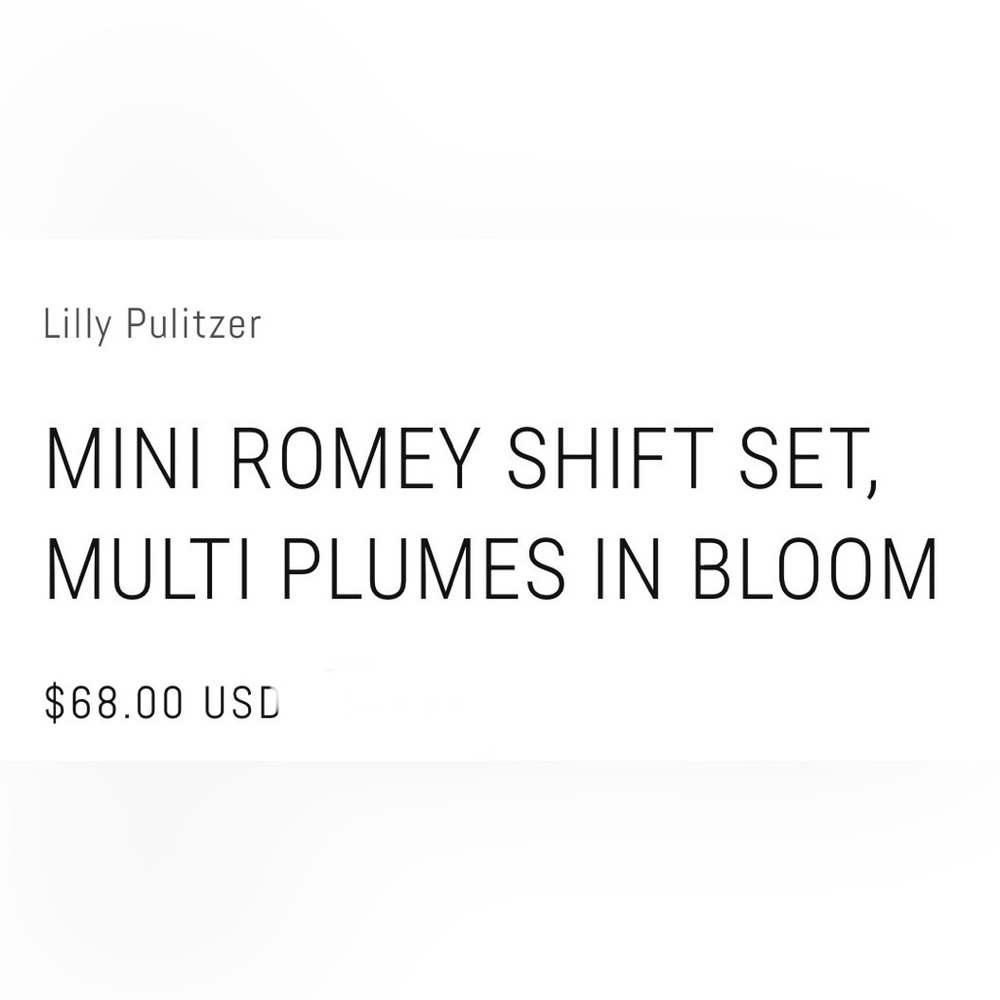 Lilly Pulitzer Mini Romey Shift Set - Picture 9 of 9